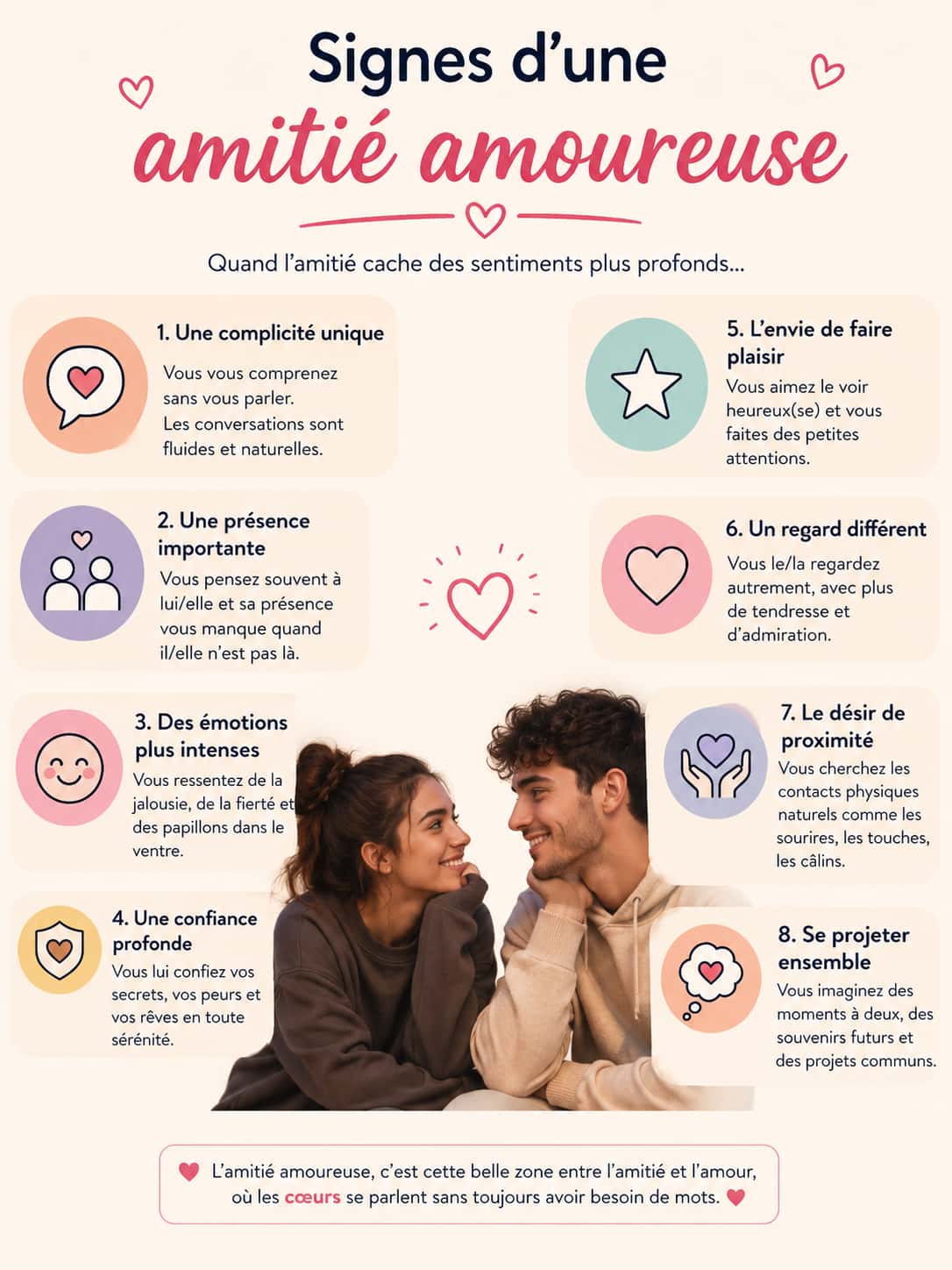 Signes amitié amoureuse