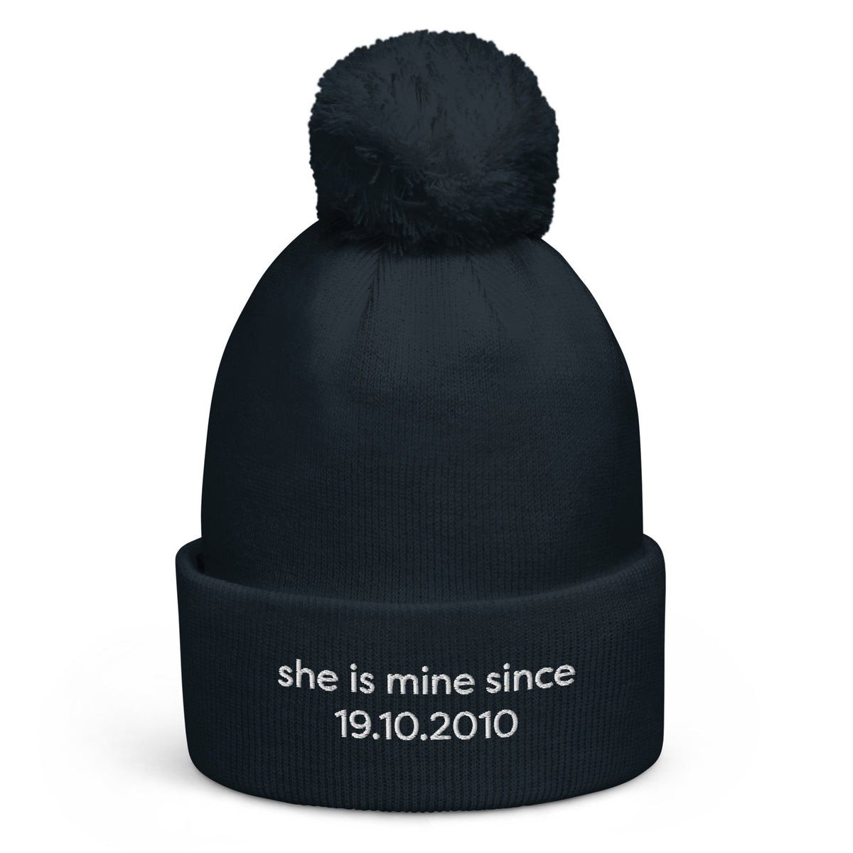 Bonnet Pompon | She is mine + date Coeur Tendre