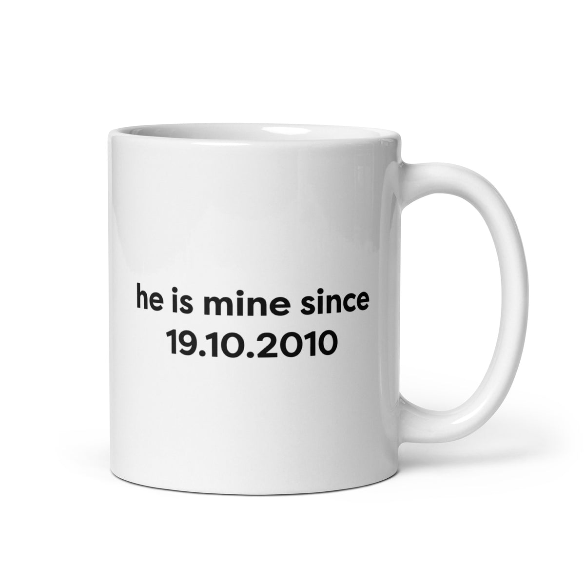Mug | He is mine + date Coeur Tendre