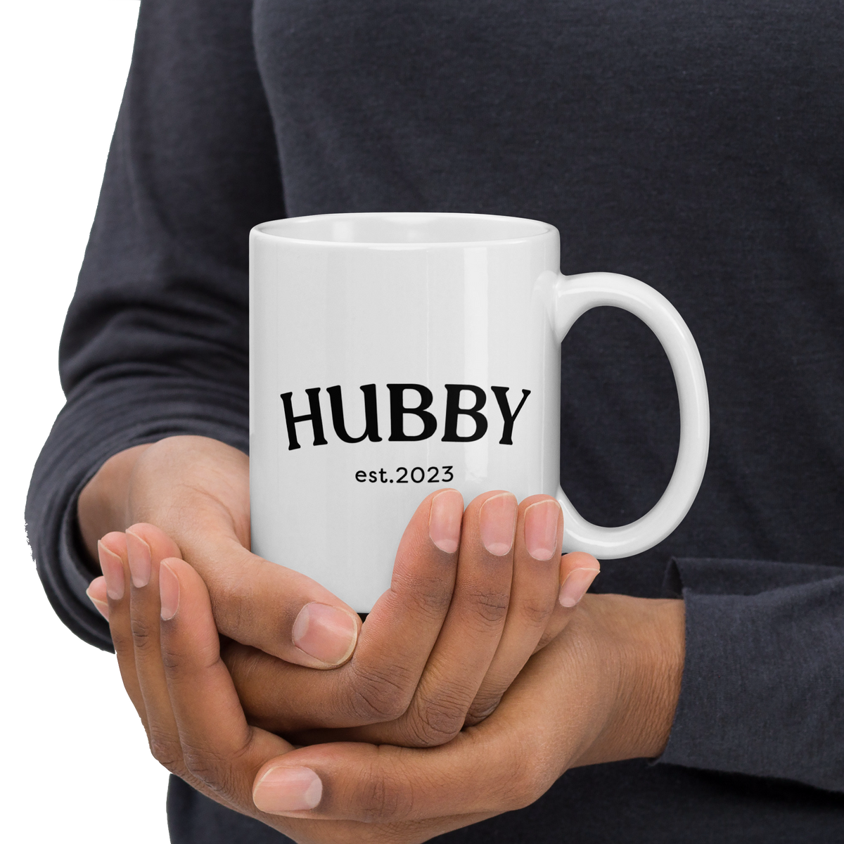 Mug | Hubby + date Coeur Tendre