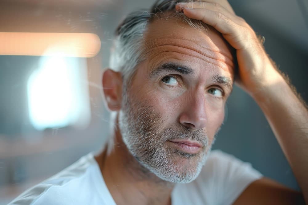 Cheveux blancs homme